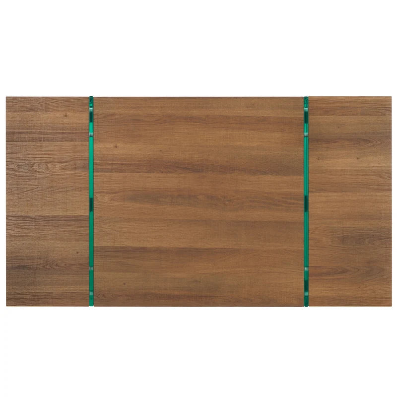 Table basse rectangulaire SAFAVIEH Pluma à pieds en verre - 43,3 cm L x 23,6 cm l x 15,7 cm H - 43 cm L x 24 cm P x 16 cm H