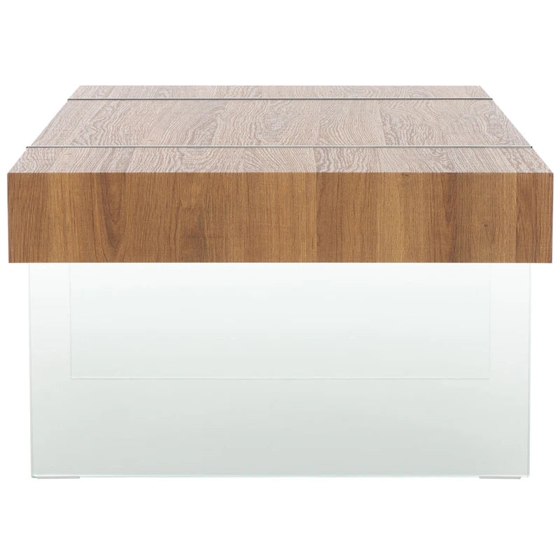 Table basse rectangulaire SAFAVIEH Pluma à pieds en verre - 43,3 cm L x 23,6 cm l x 15,7 cm H - 43 cm L x 24 cm P x 16 cm H