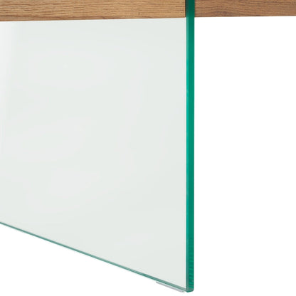 Table basse rectangulaire SAFAVIEH Pluma à pieds en verre - 43,3 cm L x 23,6 cm l x 15,7 cm H - 43 cm L x 24 cm P x 16 cm H