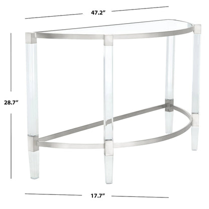 Console en acrylique Gunel de SAFAVIEH Couture - 120 cm (L) x 45 cm (l) x 73 cm (H)