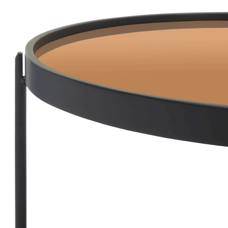 Table basse ovale miroir Glendora de SAFAVIEH - 81 cm L x 58 cm P x 36 cm H