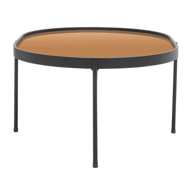Table basse ovale miroir Glendora de SAFAVIEH - 81 cm L x 58 cm P x 36 cm H