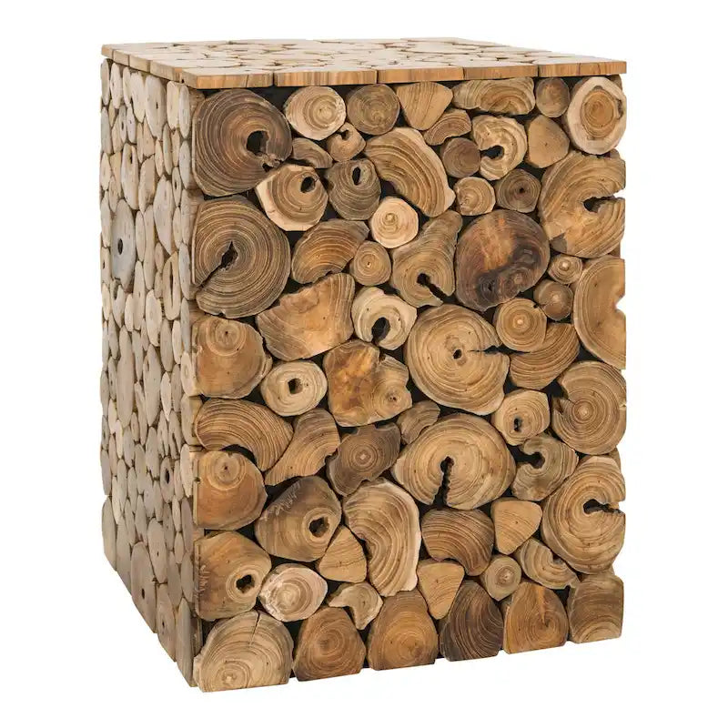 Tabouret SAFAVIEH Iida Bali Noir - Naturel - 13 x 13 x 18 pouces - 13L x 13P x 18H