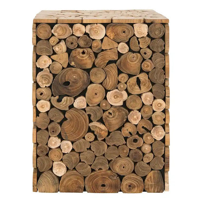 Tabouret SAFAVIEH Iida Bali Noir - Naturel - 13 x 13 x 18 pouces - 13L x 13P x 18H