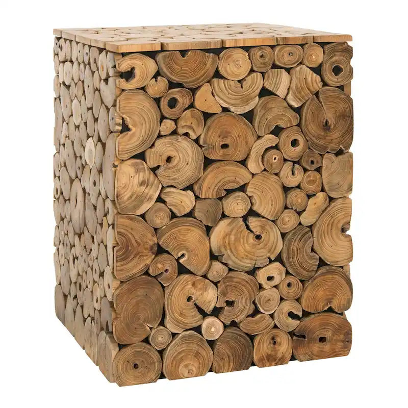 Tabouret SAFAVIEH Iida Bali Noir - Naturel - 13 x 13 x 18 pouces - 13L x 13P x 18H