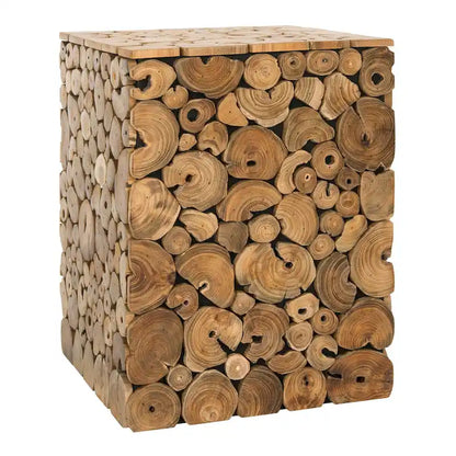 Tabouret SAFAVIEH Iida Bali Noir - Naturel - 13 x 13 x 18 pouces - 13L x 13P x 18H