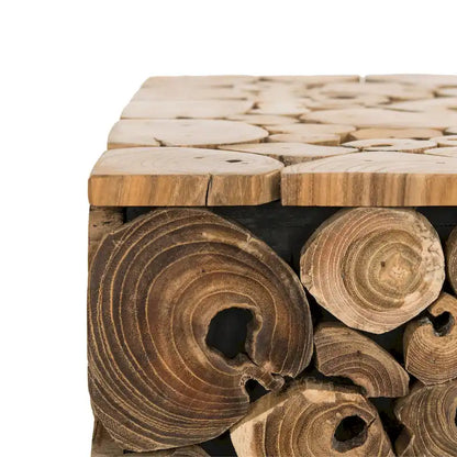 Tabouret SAFAVIEH Iida Bali Noir - Naturel - 13 x 13 x 18 pouces - 13L x 13P x 18H