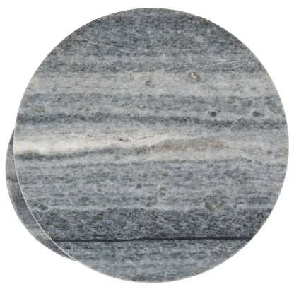 Table d'appoint ronde à deux niveaux en marbre SAFAVIEH Milojka (entièrement assemblée) - 33 cm L x 30 cm P x 61 cm H