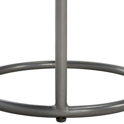 Table d'appoint ronde à deux niveaux en marbre SAFAVIEH Milojka (entièrement assemblée) - 33 cm L x 30 cm P x 61 cm H