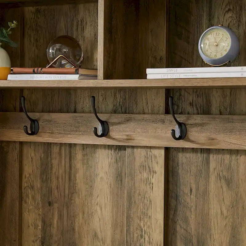 Porte-manteau avec banc et tiroirs