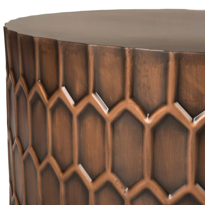 Table basse SAFAVIEH Marita en cuivre antique - 74 x 74 x 38 cm (29 x 29 x 15 po)