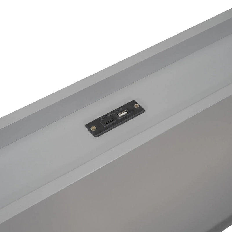 Cadre de lit plateforme moderne pour lit simple avec ports USB intégrés