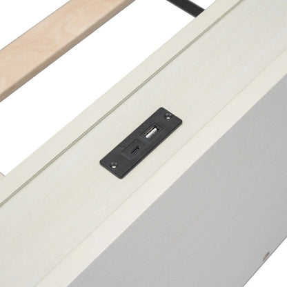 Cadre de lit plateforme moderne pour lit simple avec ports USB intégrés
