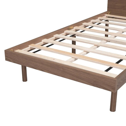 Cadre de lit plateforme moderne pour lit simple avec ports USB intégrés