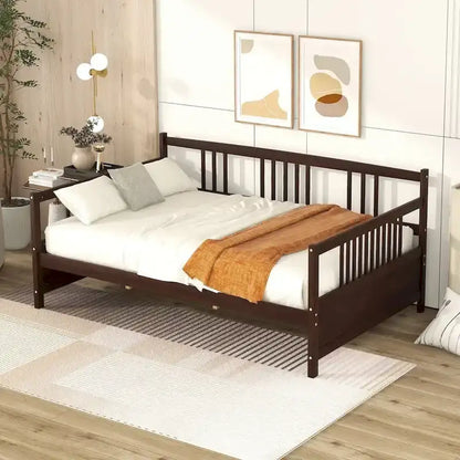 Lit de jour multifonctionnel en bois massif : format simple, rangement