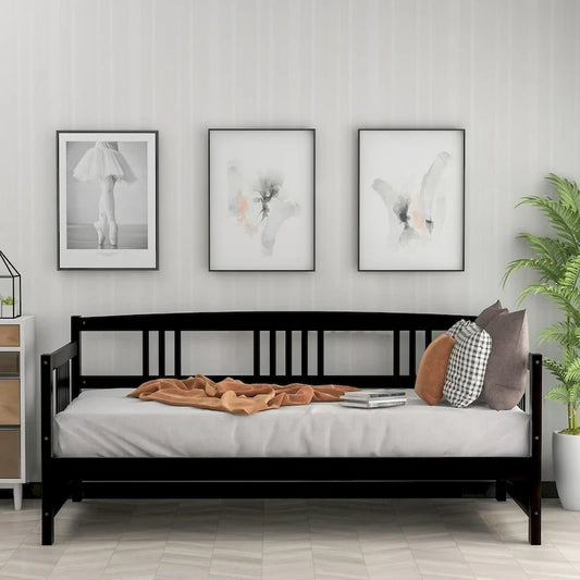 Lit de jour multifonctionnel en bois massif : format simple, rangement