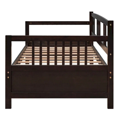Lit de jour multifonctionnel en bois massif : format simple, rangement