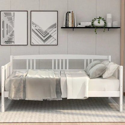 Lit de jour multifonctionnel en bois massif : format simple, rangement