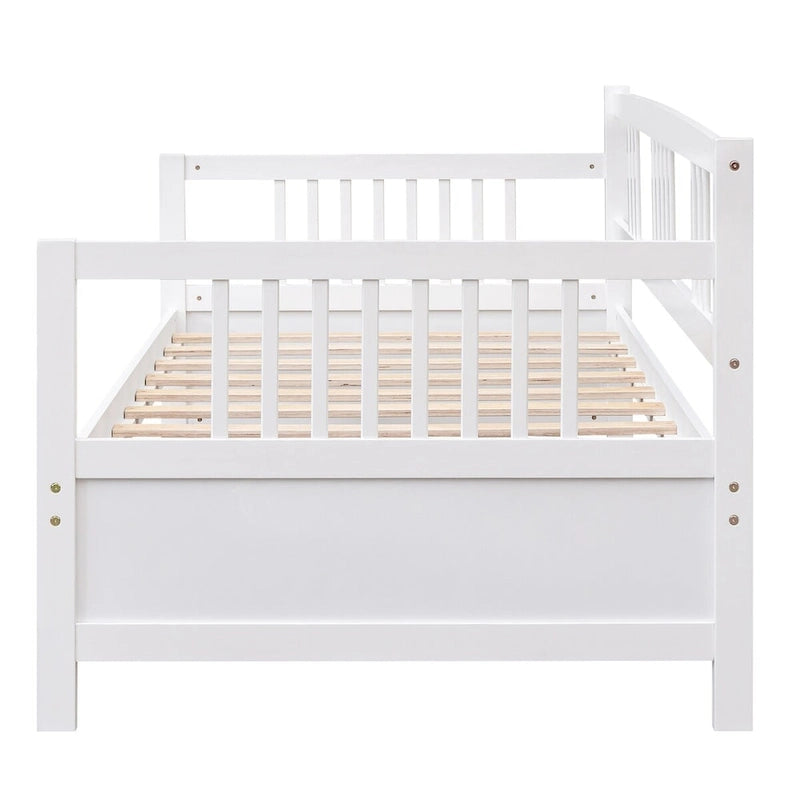 Lit de jour multifonctionnel en bois massif : format simple, rangement