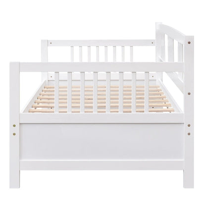Lit de jour multifonctionnel en bois massif : format simple, rangement