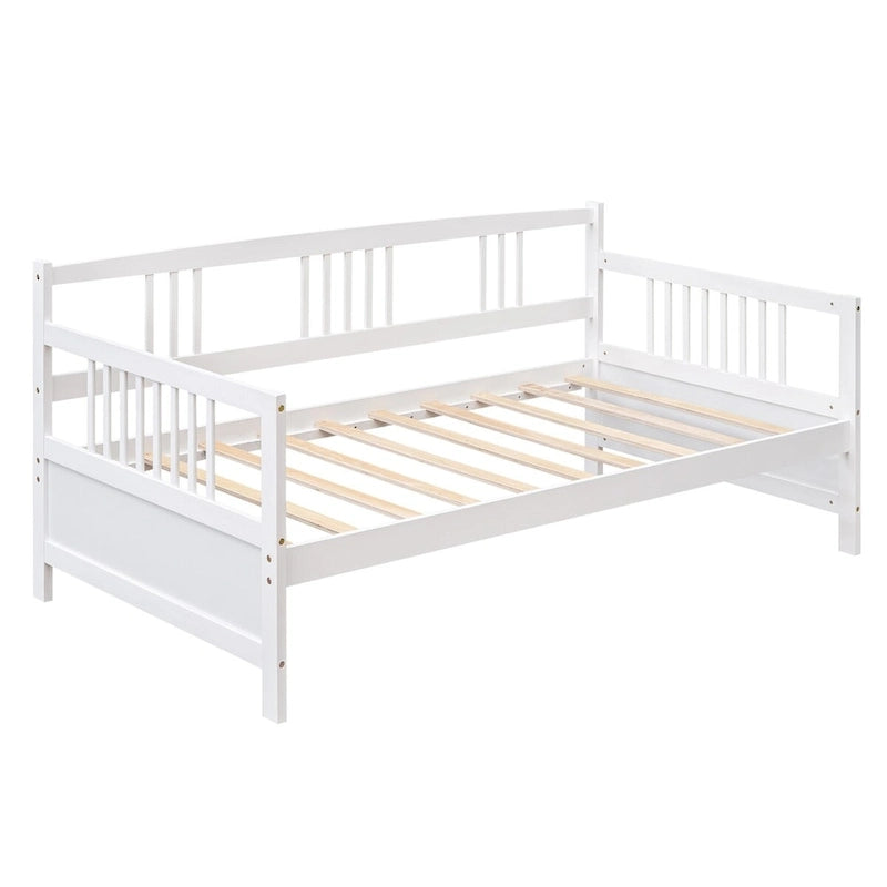 Lit de jour multifonctionnel en bois massif : format simple, rangement