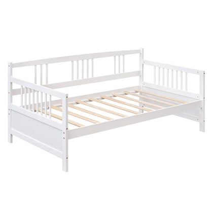 Lit de jour multifonctionnel en bois massif : format simple, rangement