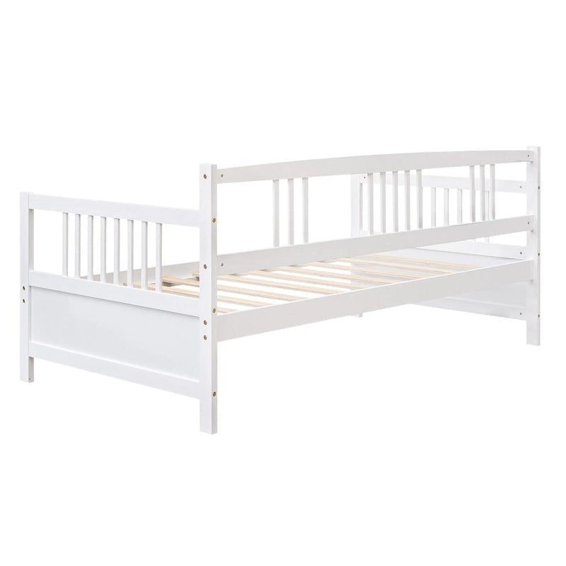 Lit de jour multifonctionnel en bois massif : format simple, rangement