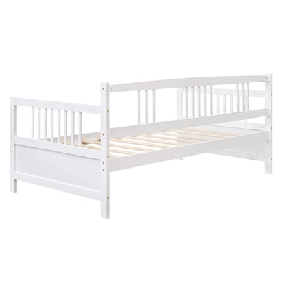 Lit de jour multifonctionnel en bois massif : format simple, rangement