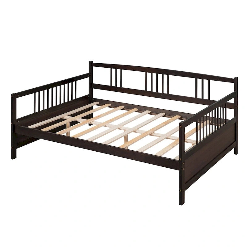 Lit de jour multifonctionnel en bois massif : format simple, rangement