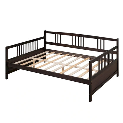 Lit de jour multifonctionnel en bois massif : format simple, rangement