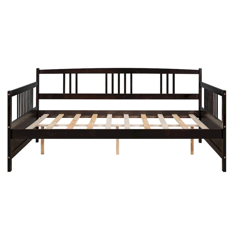 Lit de jour multifonctionnel en bois massif : format simple, rangement