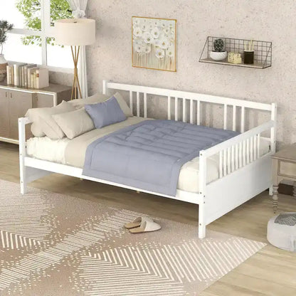 Lit de jour multifonctionnel en bois massif : format simple, rangement