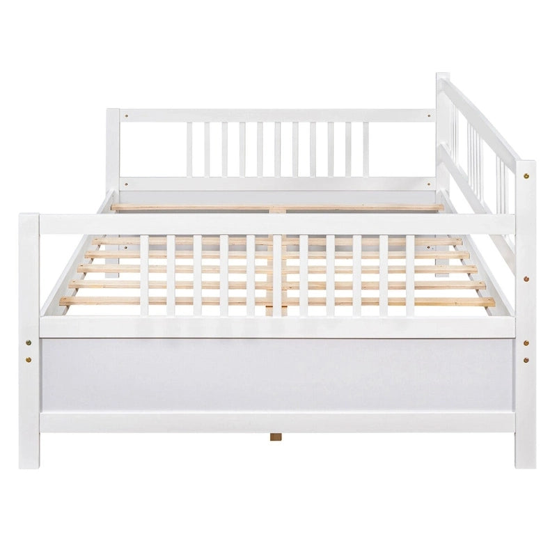 Lit de jour multifonctionnel en bois massif : format simple, rangement