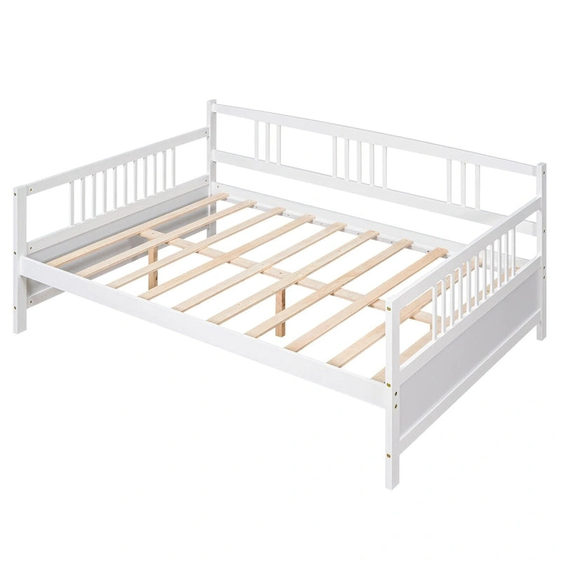 Lit de jour multifonctionnel en bois massif : format simple, rangement