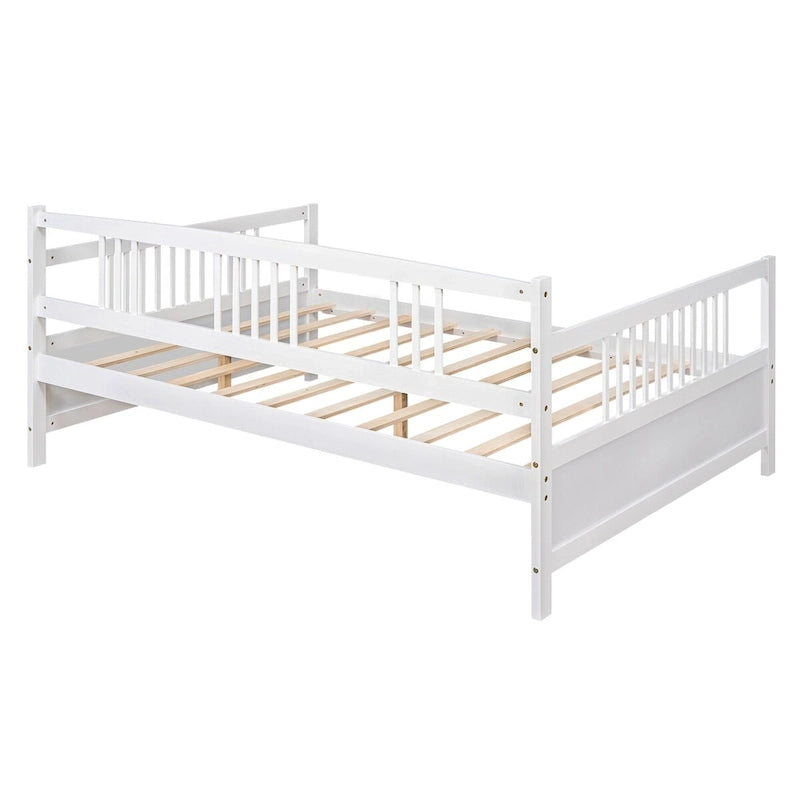 Lit de jour multifonctionnel en bois massif : format simple, rangement