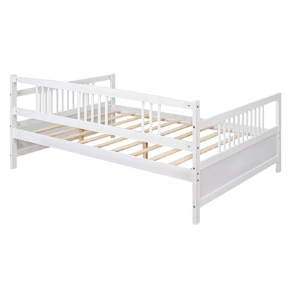 Lit de jour multifonctionnel en bois massif : format simple, rangement