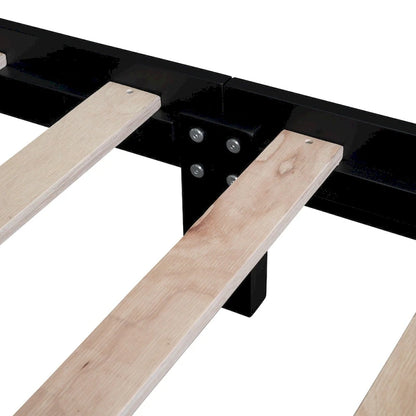Lit plateforme style rétro, cadre de lit en bois