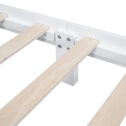 Lit plateforme style rétro, cadre de lit en bois