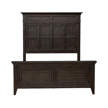 Lit, commode, miroir et table de chevet Paradise Valley Saddle Brown