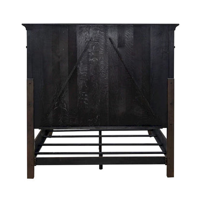 Lit, commode, miroir et table de chevet Paradise Valley Saddle Brown