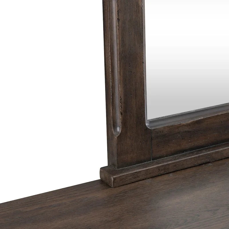 Lit, commode, miroir et table de chevet Paradise Valley Saddle Brown