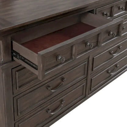 Lit, commode, miroir et table de chevet Paradise Valley Saddle Brown