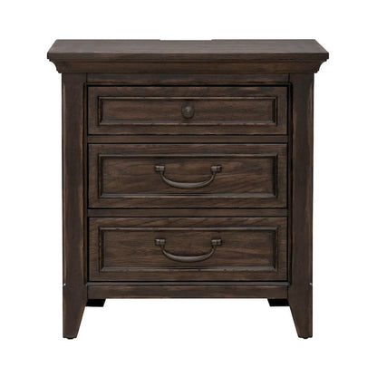 Lit, commode, miroir et table de chevet Paradise Valley Saddle Brown