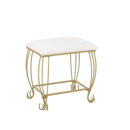 Bedroom Vintage Makeup Vanity Table Set with Stool and Mirror