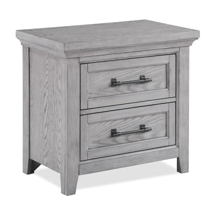 Ensemble de chambre à coucher Debra 6 pièces avec banc et pied de lit gris