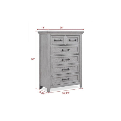 Ensemble de chambre à coucher Debra 6 pièces avec banc et pied de lit gris