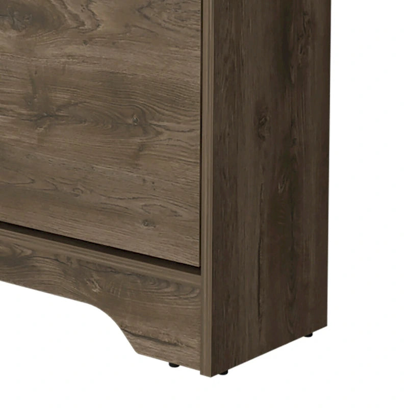 Meuble à chaussures en bois avec 2 tiroirs à charnières et une étagère supérieure