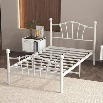 Cadre de lit plateforme pour lit simple avec tête de lit en fer forgé Sweet Heart