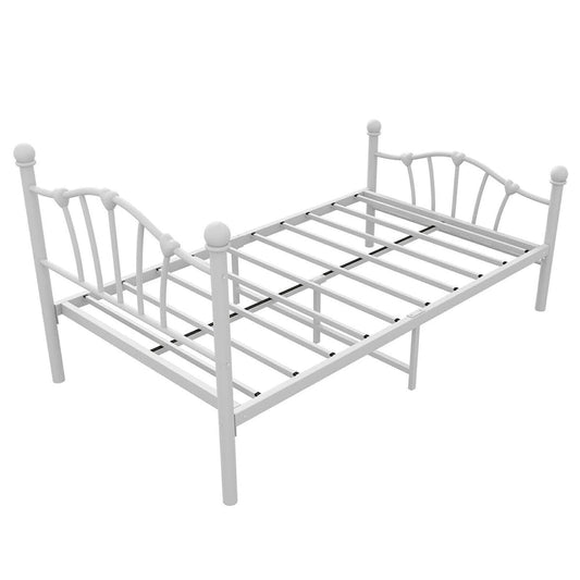 Cadre de lit plateforme pour lit simple avec tête de lit en fer forgé Sweet Heart