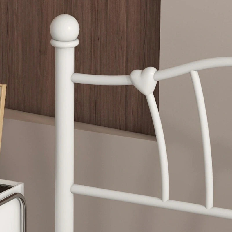 Cadre de lit plateforme pour lit simple avec tête de lit en fer forgé Sweet Heart